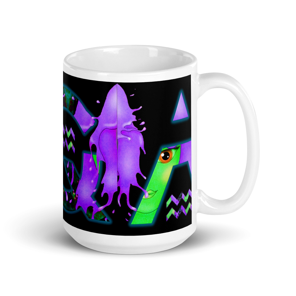 Unique Travel Coffee Mug for Aquarius . Personalized work-from-home travel mug. WickedYo
